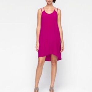 Eileen Fisher Size Medium 100% Silk Double Strap Lightweight Camisole Slip Dress